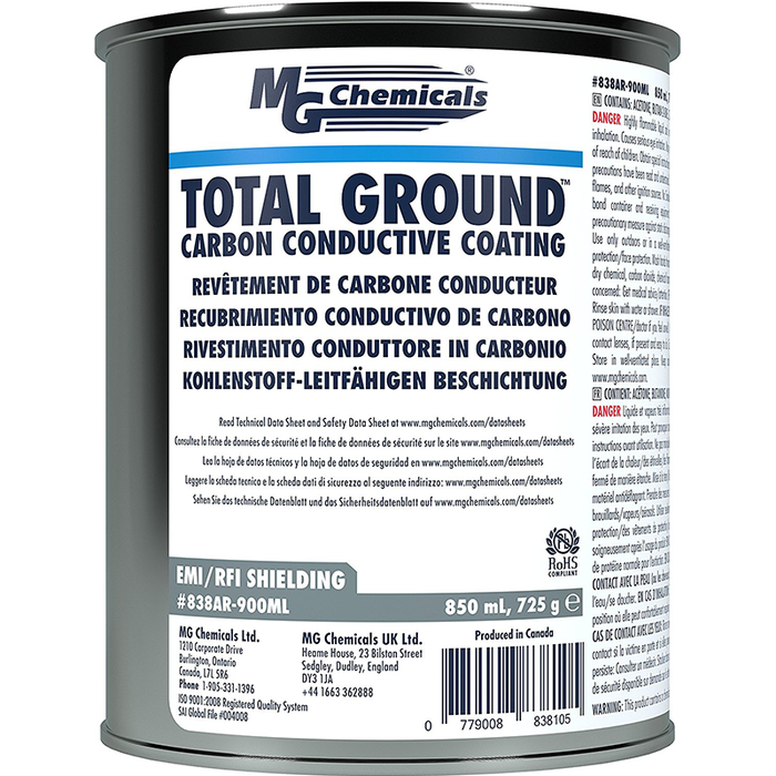 Mg Chemicals 838AR-900ML Total Ground Carbon Conductive Coating, 850 mL Plastic Can