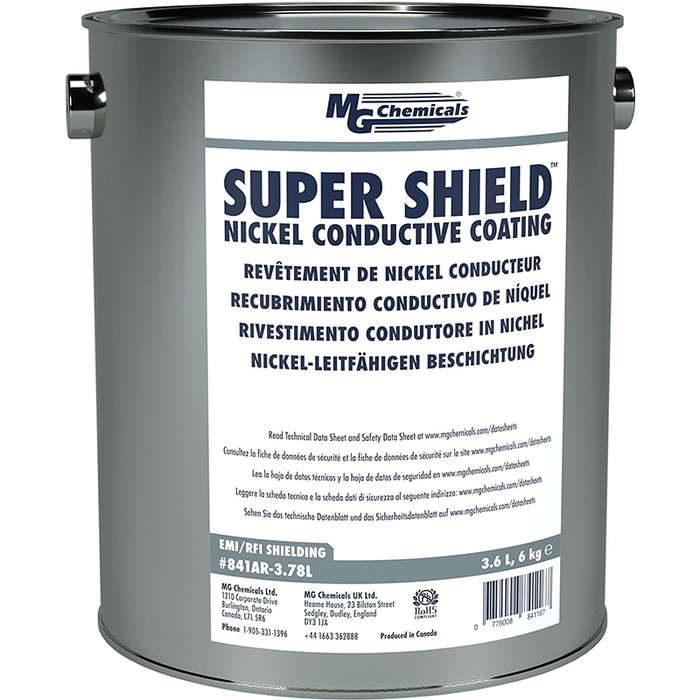 Mg Chemicals 841AR-3.78L Super Shield Nickel Conductive Coating, 3.6 L Metal Can