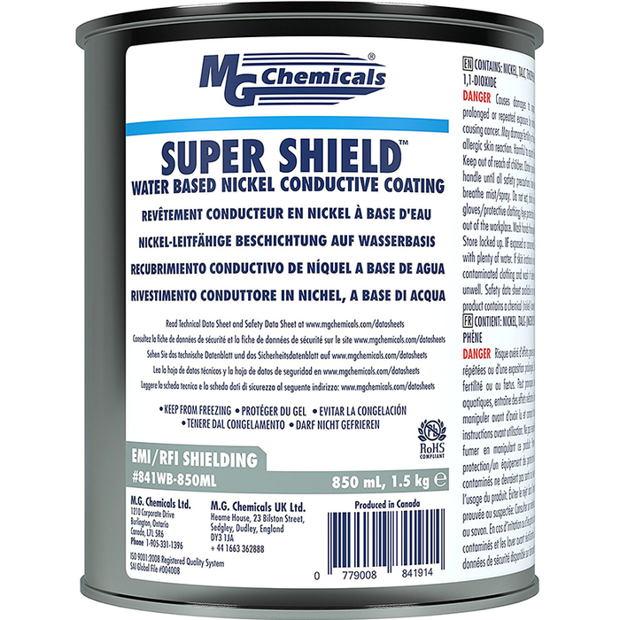 Mg Chemicals 841WB-850ML Super Shield Water Based Nickel Conductive Coating
