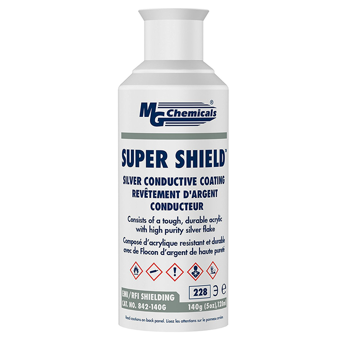 Mg Chemicals 842AR-140G Super Shield Silver Conductive Coating, 5 oz. Aerosol Can