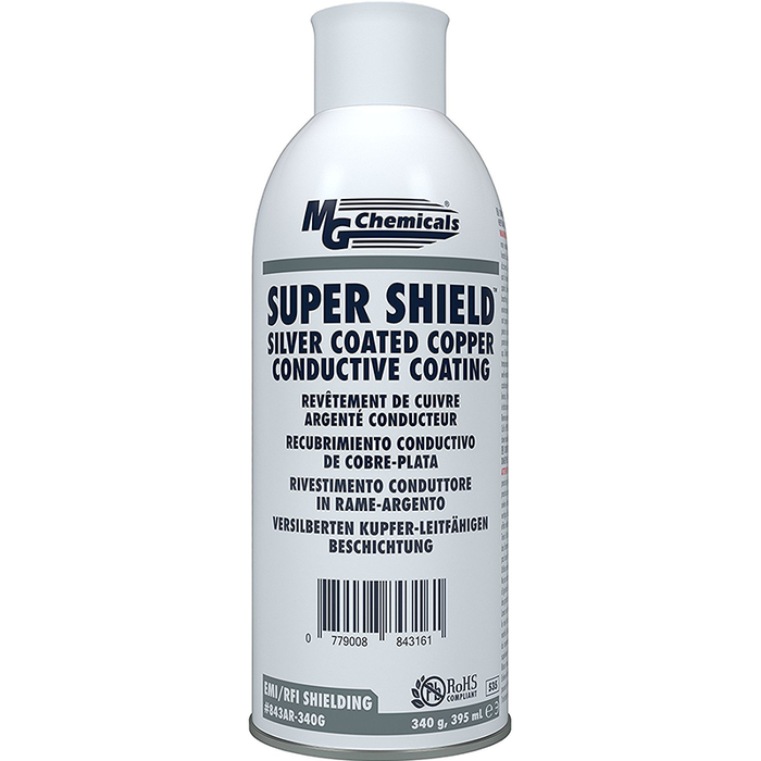 Mg Chemicals 843AR-340G Super Shield Silver Coated Copper Conductive Coating, 12 oz Aerosol Can