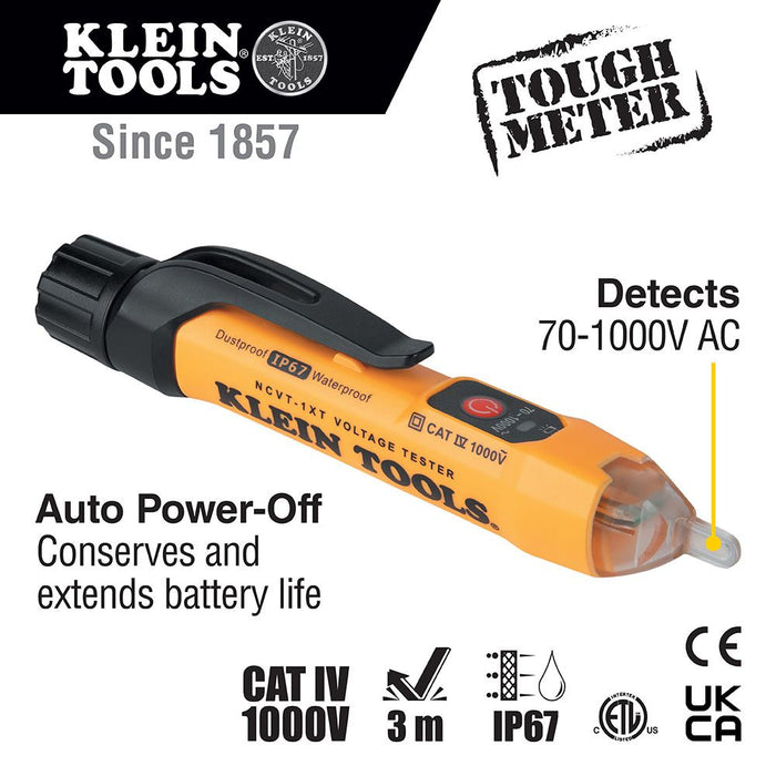 Klein Tools NCVT1XT Non-Contact Voltage Tester, 70 to 1000V AC
