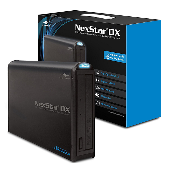 Vantec NST-536S3-BK NexStar DX External 5.25" Optical Drive Enclosure