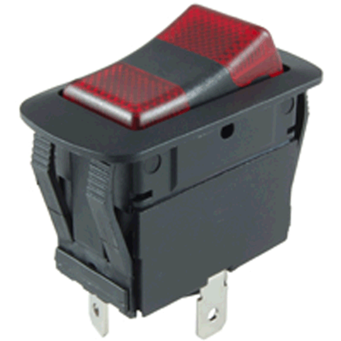 NTE Electronics 54-247W Waterproof Miniature Illuminated Rocker Switch