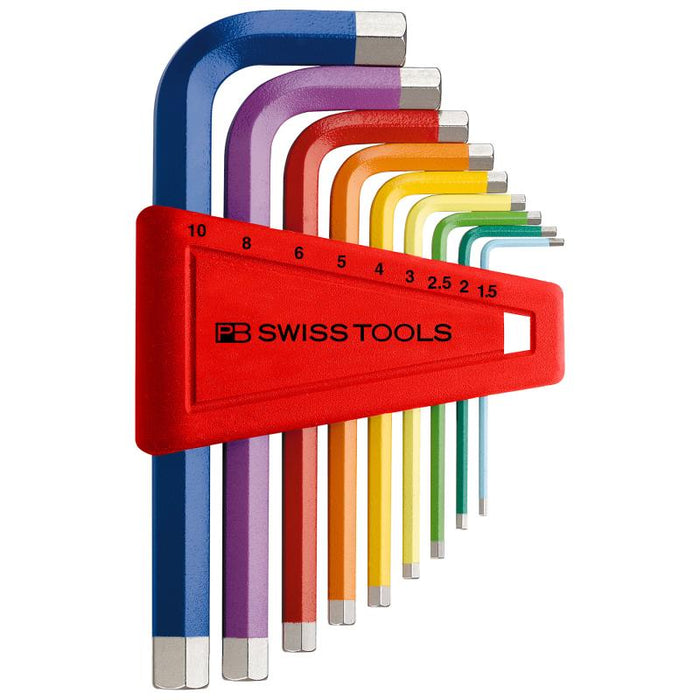 PB Swiss Tools PB 210.H-10 RB CN RainBow Key L-Wrenches Set