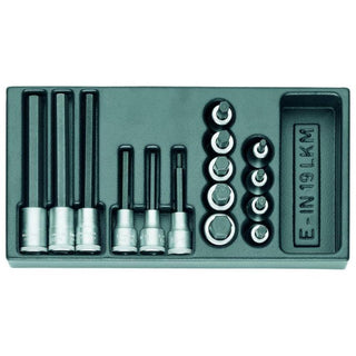 Gedore 1402234 Screwdriver bit socket set 1/2 Inch in 1/3 ES tool module