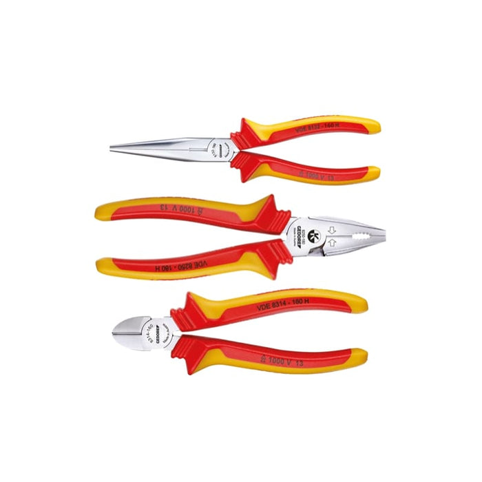 Gedore 1550594 VDE Pliers Set With VDE Insulating Sleeves 3 pcs