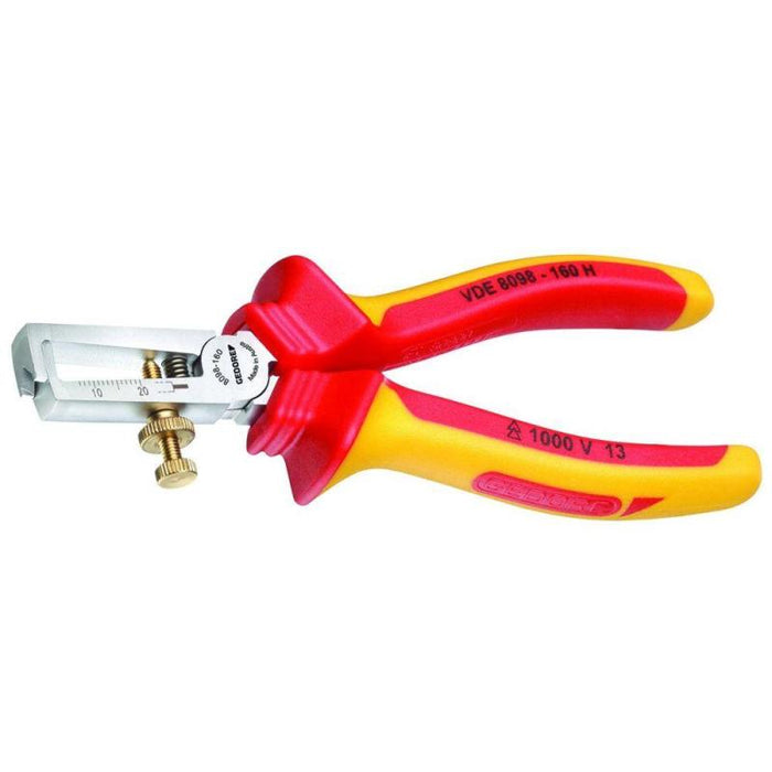 Gedore 1552074 VDE Stripping pliers with VDE insulating sleeves 160 mm