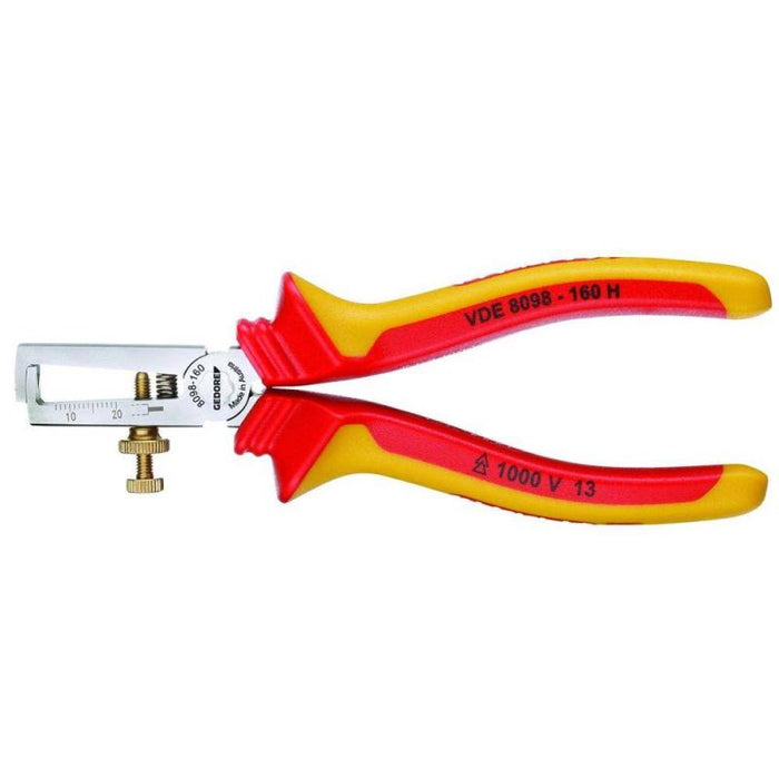 Gedore 1552074 VDE Stripping pliers with VDE insulating sleeves 160 mm