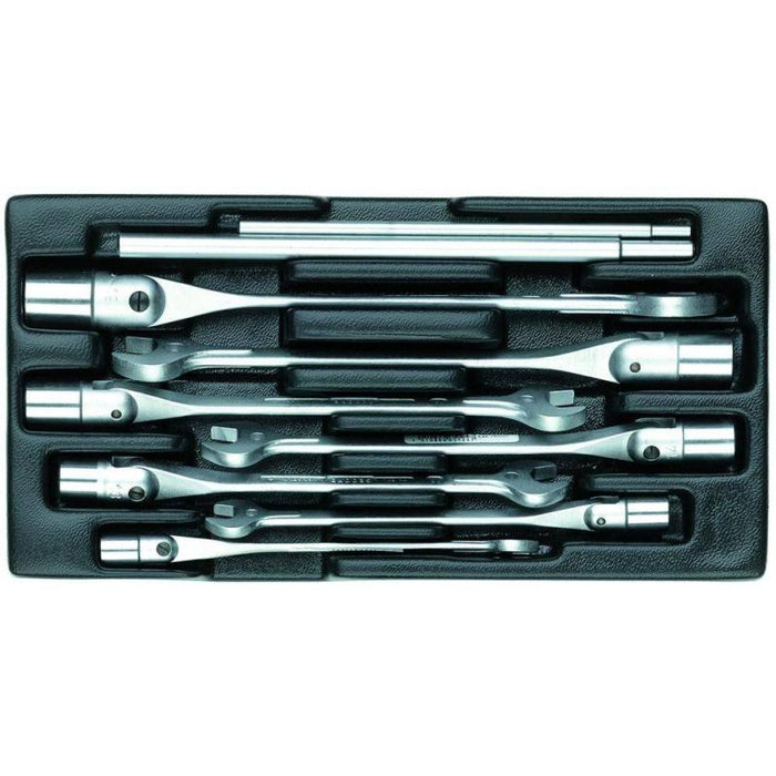 Gedore 1813196 Set combination swivel head wrenches in 1/3 ES tool module