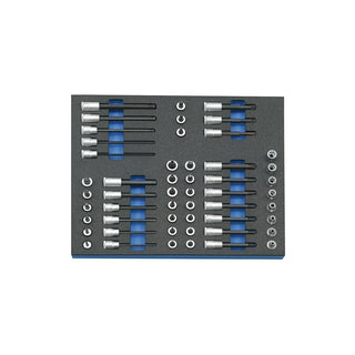 Gedore 2016508 Socket set 3/8 Inch in 2/4 CT tool module, 52 Piece
