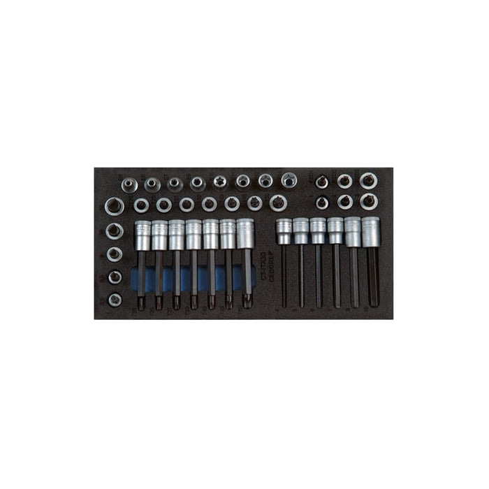 Gedore 2308983 Screwdriver Bit Socket Set 3/8" in 1/3 Check-Tool Module