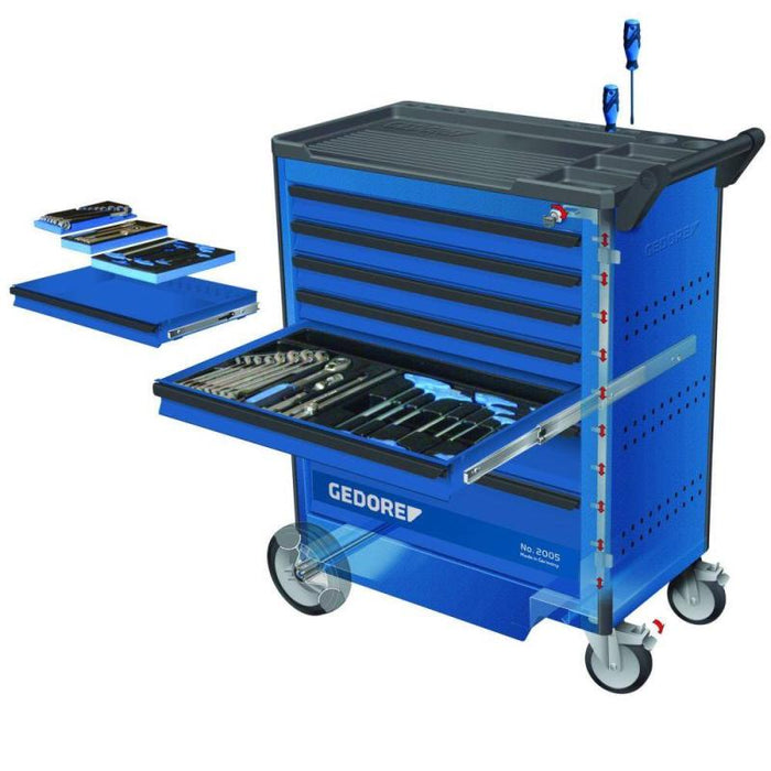 Gedore 2827379 Tool trolley with safe locking drawers