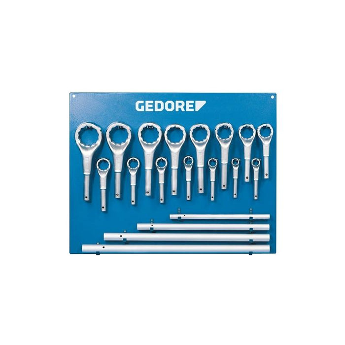 Gedore 6049250 Single ended ring spanner set 19 pcs 24-85 mm