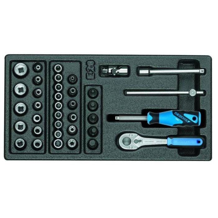 Gedore 6626230 Socket set 1/4" in 1/3 ES tool module