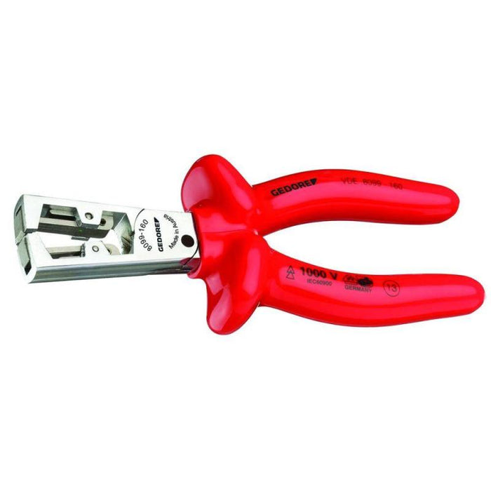 Gedore 6709600 VDE Stripping pliers STRIP-FIX with VDE dipped insulation 160 mm