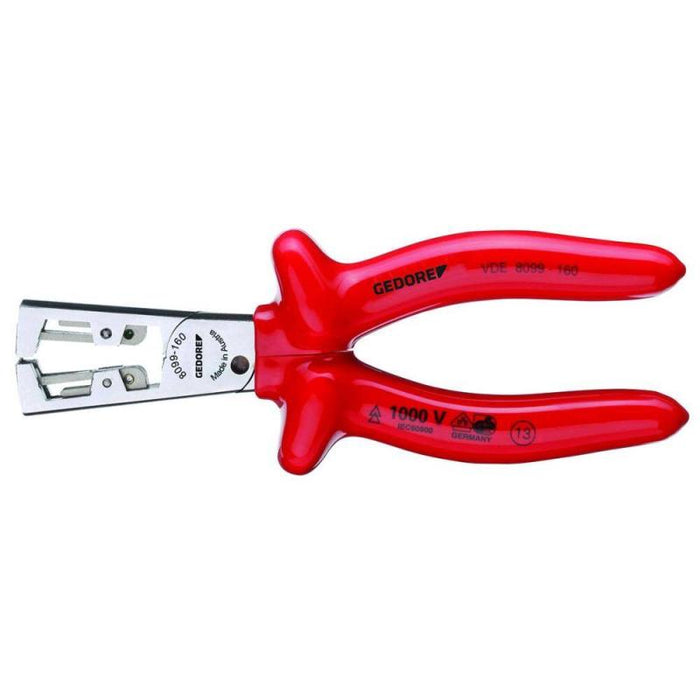 Gedore 6709600 VDE Stripping pliers STRIP-FIX with VDE dipped insulation 160 mm