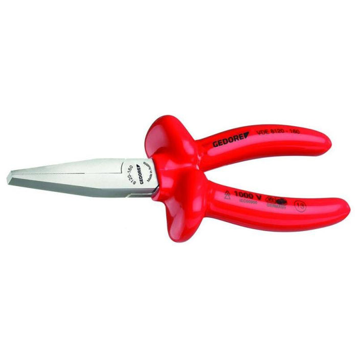 Gedore 6715330 VDE Flat nose pliers with VDE dipped insulation