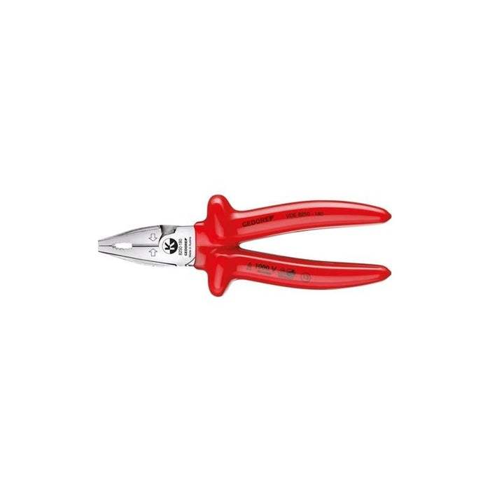 Gedore 6720090 VDE Heavy duty combination pliers with VDE dipped insulation 180 mm