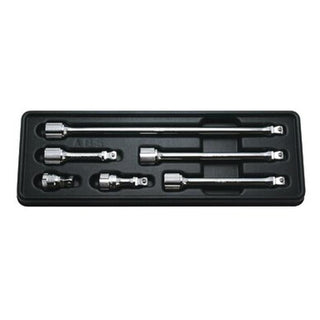 Ko-Ken PK3763/6 3/8 Sq. Dr. Wobble-Fix Extension Bar set 32-250mm ABS Tray 6 pieces