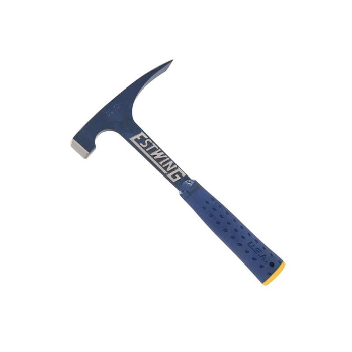 Estwing E6-22BLC Big Blue Bricklayer Hammer, Big Blue Rock Pick with Shock Reduction Grip, Smooth Face, 22-Ounce