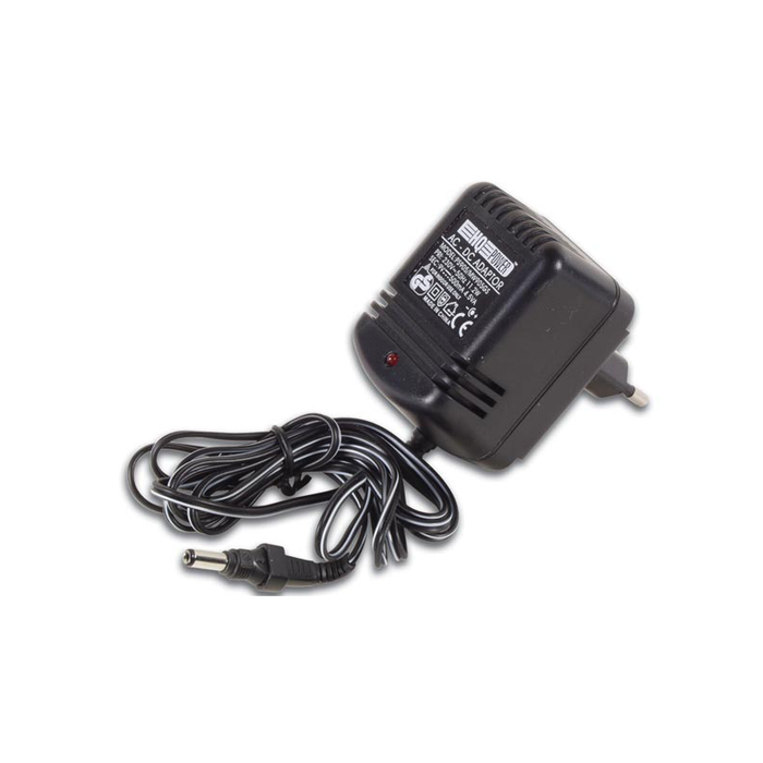 Velleman PS905 9 VDC 500mA AC Input DC Output Non-Regulated Single-Voltage Adapter, Euro Plug