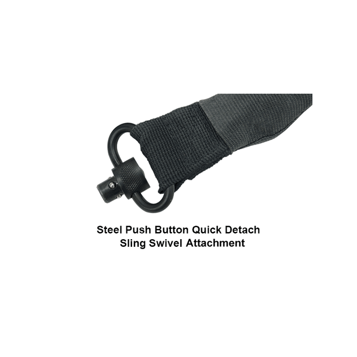 UTG PVC-GB507B Next Gen. Single Point Bungee Sling, Black, QD Swivel