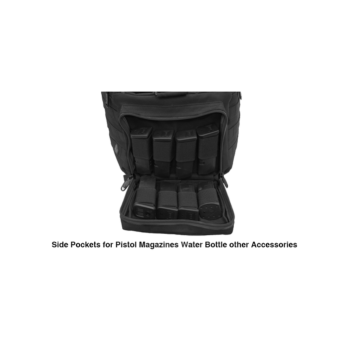 UTG PVC-P365B All-in-1 Range/Utility Go Bag, 21"x9"x8",Black