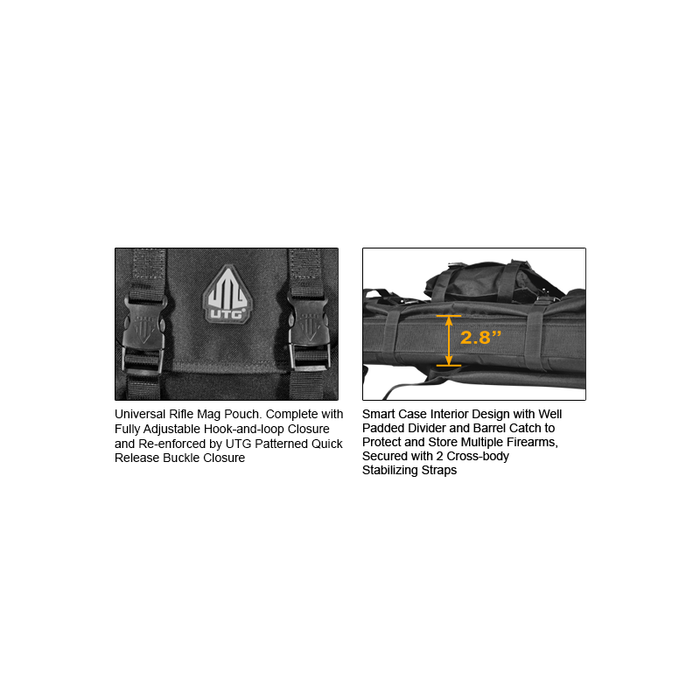 UTG PVC-RC42B-A 42" RC Combat Operation Web Gun Case, Black