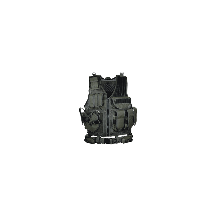 UTG PVCV547BL 547 Law Enforcement Tactical Vest, Left Handed, Black —