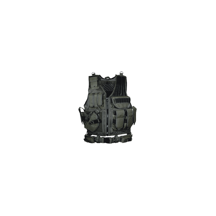 UTG PVC-V547BL 547 Law Enforcement Tactical Vest, Left Handed, Black