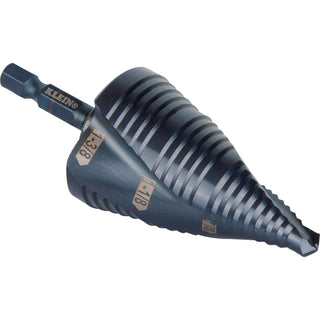 Klein Tools QRSTSPRO Premium Electrician's Quick Release Step Bit Set, 1/4", 3 Pc.