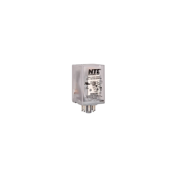 NTE Electronics R02-11A10-120 R02 Series General Purpose Multicontact AC Relay