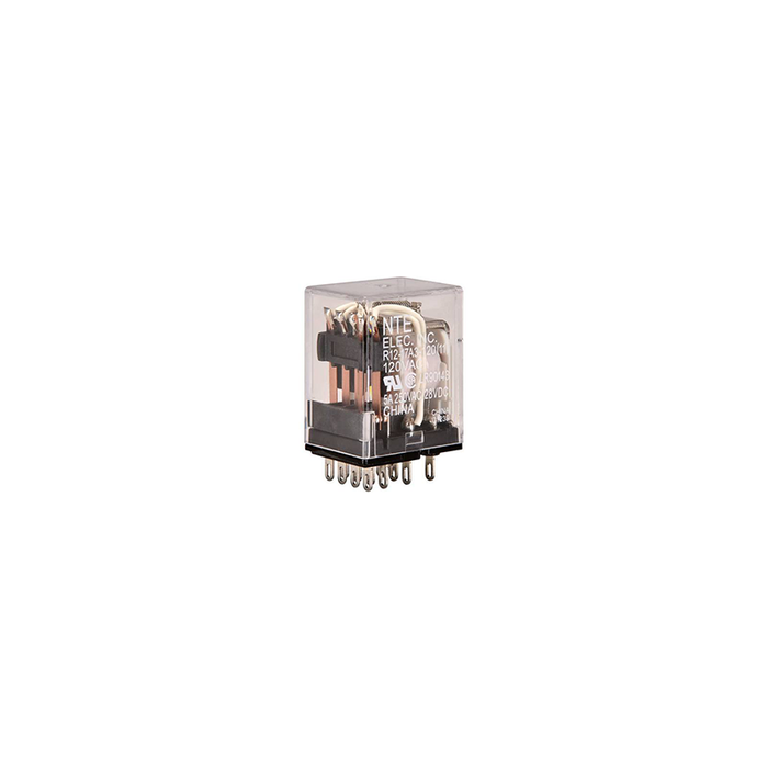 NTE Electronics R12-17A3-120 Series R12 General Purpose AC Relay, 4PDT Contact