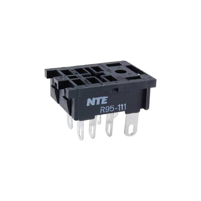 NTE Electronics R95-111 8 Pin Midget Blade Socket with Solder Terminal