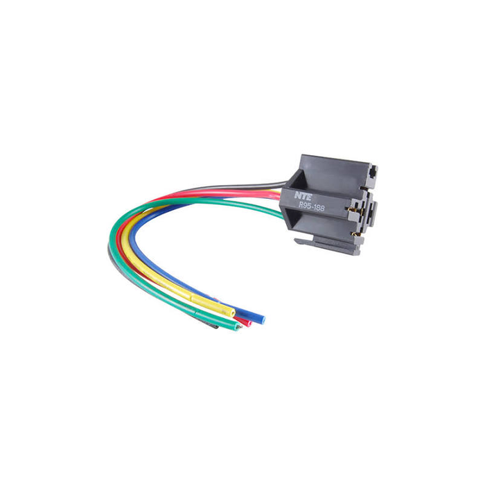 NTE Electronics R95-188 5 Pin Automotive Socket with Wire Lead for R51 Series