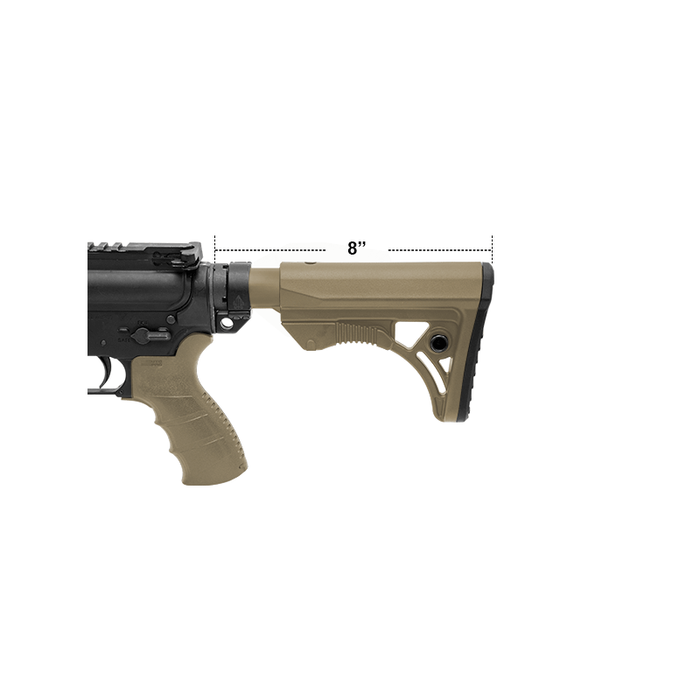 UTG RBUS3DMS PRO AR15 Ops Ready S3 Mil-spec Stock Only, FDE