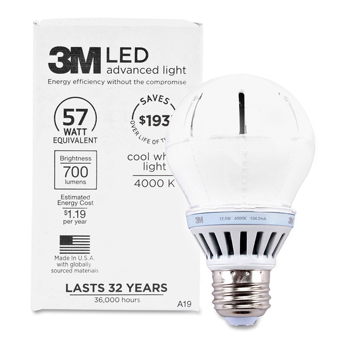 3M RCA19B4 Cool White Commercial LED , 800 Lumens dimmable