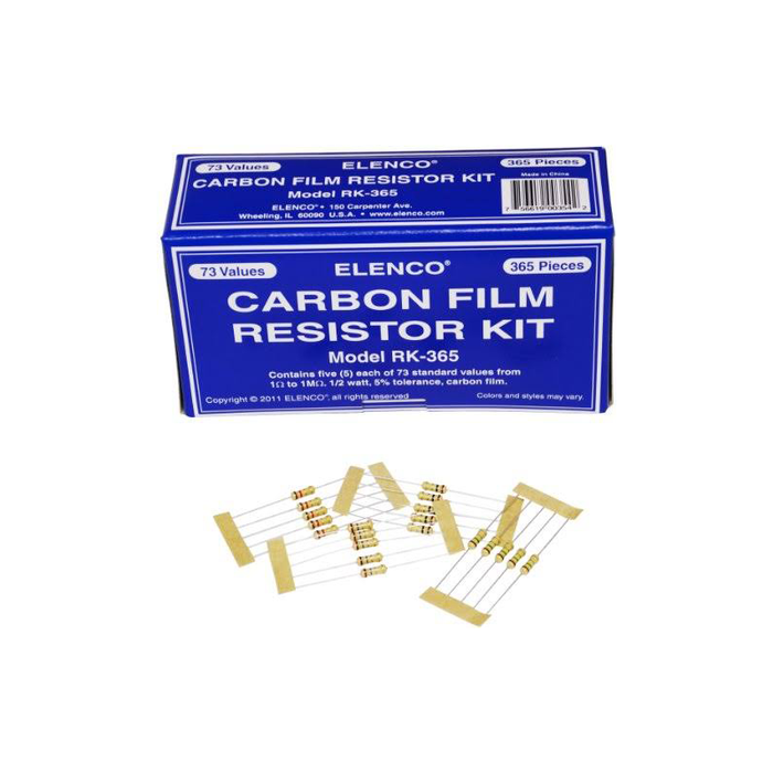 Elenco RK-365 Carbon Film Resistor Kit