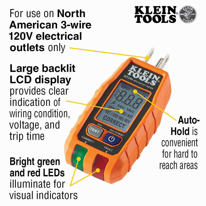 Klein Tools 69355 Digital Multimeter Premium Electrical Test Kit with Non-Contact Voltage Tester, Receptacle Tester, Test Leads