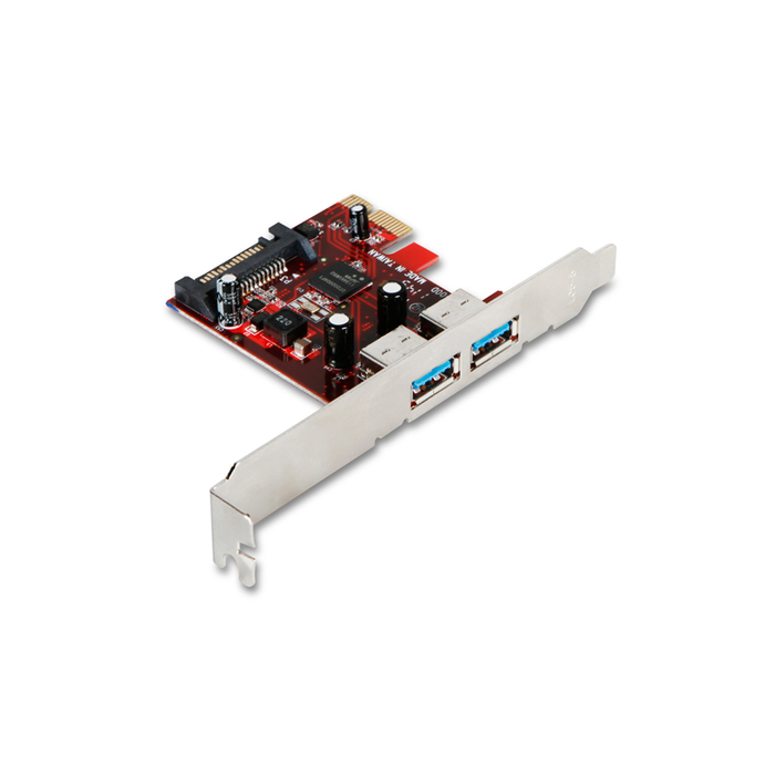 iStarUSA SAGE-PCIE-2U3 PCI Express 1x V2.0 (5.0Gbps) to 2-port USB3.0 (compatible with 2.0 and 1.0) host controller
