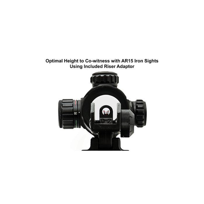 UTG SCP-DS3840TDQ 4.2" ITA Red/Green T-Dot with QD Mount, Riser Adaptor