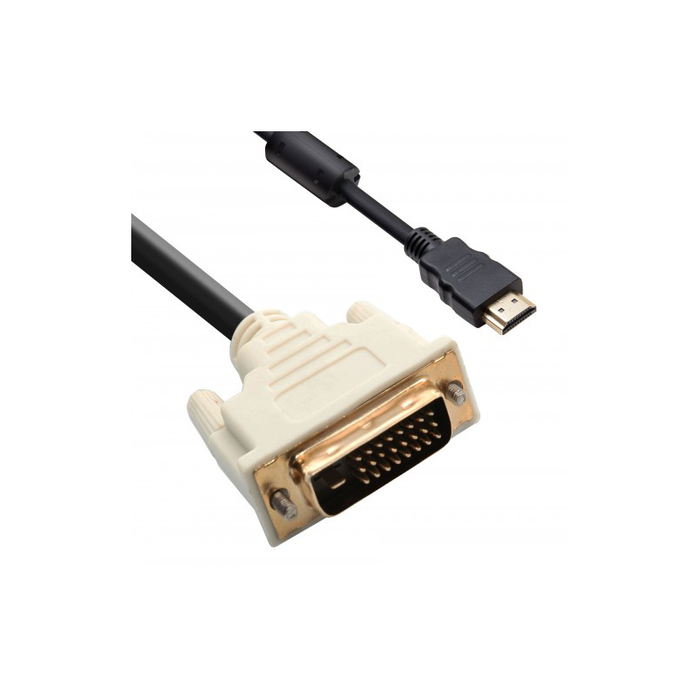 Syba SD-DVIHDMI-MM-6 6 ft DVI Dual Link to HDMI Male to Male Cable Gold Plated Connector