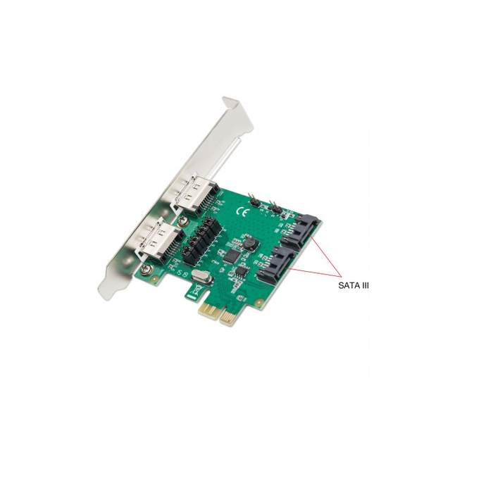 Syba SD-PEX40100 2 Port SATA III RAID PCI-E 2.0 x1 Card