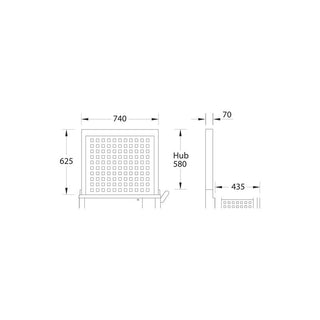 Gedore 1446169 Rear Panel Empty, 768x770x116 mm