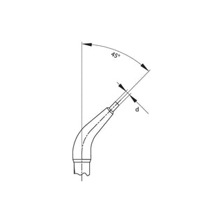 Gedore 2014971 Circlip Pliers For Internal Retaining Rings, Angled 45 Degrees, 12-25 mm