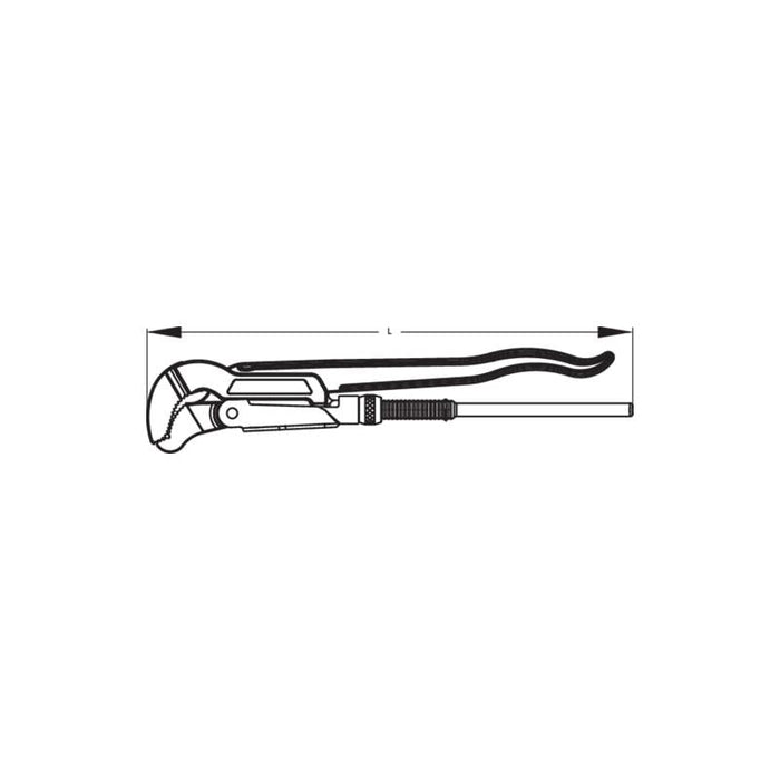 Gedore 4500140 100 1 Pipe wrench ECK-SCHWEDE-snap 1 Inch