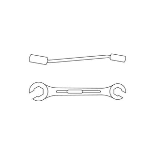 Gedore 6056970 Flare nut spanner open hexagon 9x11 mm