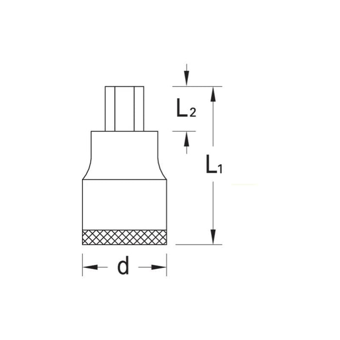 Gedore 6153740 Screwdriver bit socket 1/2 INch in-Hex 10 mm