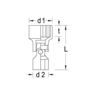 Gedore 6240630 Swivel socket 3/8" 10 mm